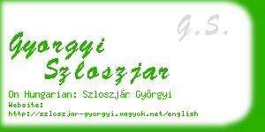 gyorgyi szloszjar business card